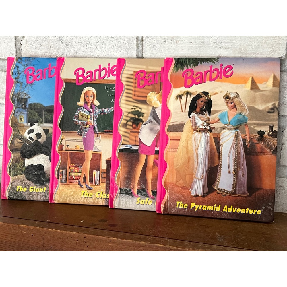 Vintage 1998 Barbie Hardcover Picture Story‎ Books Lot of 4